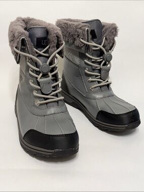UGG Kids Butte II CWR Snow Boots in Metal/Grey
